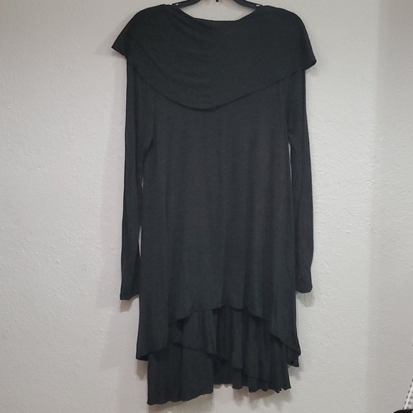 Kensie Cowl Neck Layered Hem Long Sleeve Dress L - Picture 3 of 5